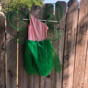 Green and Pink Leaf Fairy Costume